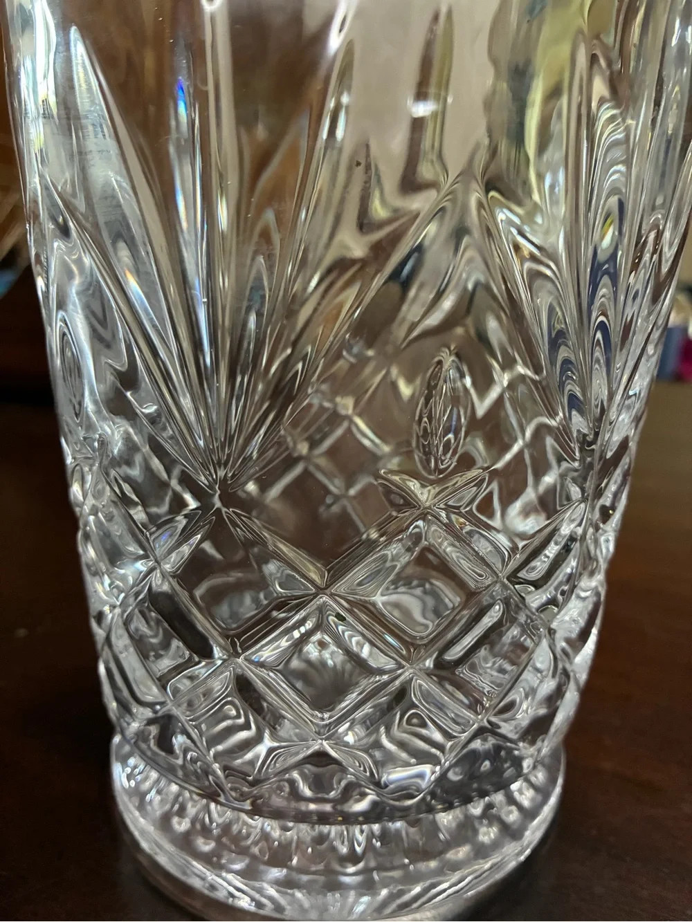 Vintage DePlomb Lead Crystal Flare Footed Vase - Classic Crystal Look